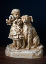 Robinson Leadbetter Statue Don't be Greedy Girl Dog Parian Figure