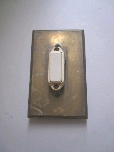 Vintage brass light switch - light,