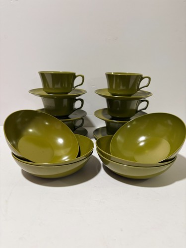 Vintage avocado green melamine - vintage,