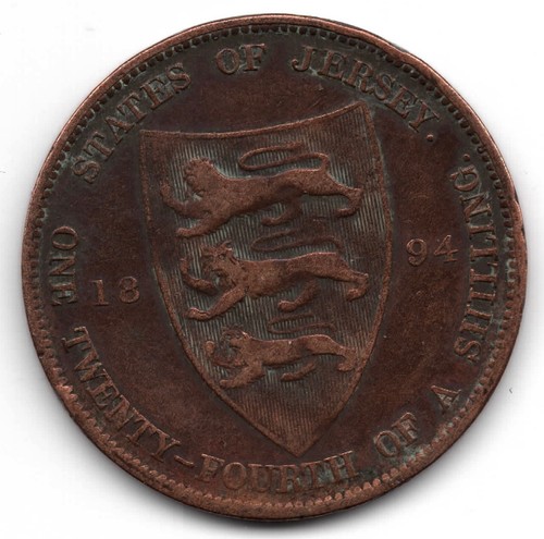 1894 jersey coin - jersey, one