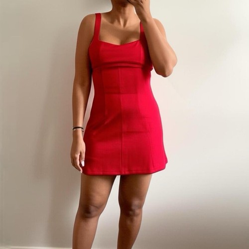 Zara red satin mini - satin,