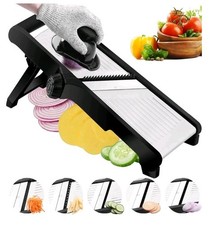 Mandoline Slicer - 3 in 1 Stainless Steel Adjustable Vegetable & Fruit Cutter