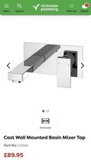 Bathroom Tap - Wall Mounted Victoria Plumbing Basin Mixer Tap Sink Chrome