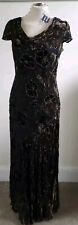 Vintage  devore & sequin Adini long dress bias cut, cap sleeves Chest 34" UK S