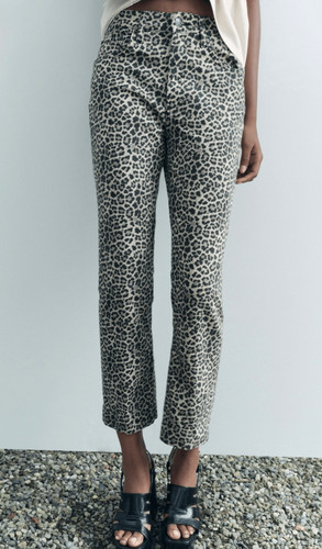 Zara leopard high rise boot