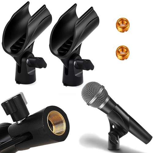 Adjustable microphone clip - 2x,