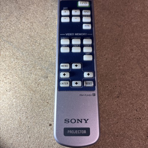 Sony pjhs1 remote - sony, control