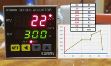 50 segments Ramp Soak Kiln Temperature Controller PID Auto-tune TC RTD Analog