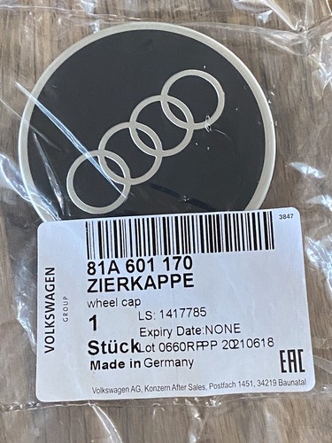 Genuine audi center cap - genuine,