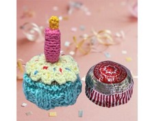 KNITTING PATTERN  - Birthday Party Cupcake choc cover fits Tea Cake Marshmallow