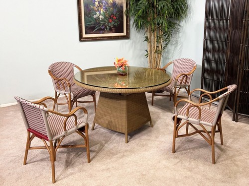Paris woven wicker and rattan - and,