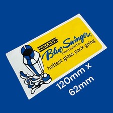 Blue Swinger Walker Exhaust Championship Racing Vintage Classic Vinyl Sticker