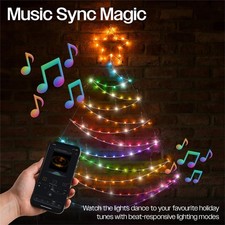 RGB Christmas Tree Silhouette