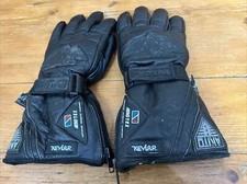 AKITO Aerotex Leather Motorbike Gloves Size Small Black made with Kevlar