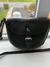 Ashwood Black Leather Crossbody Bag