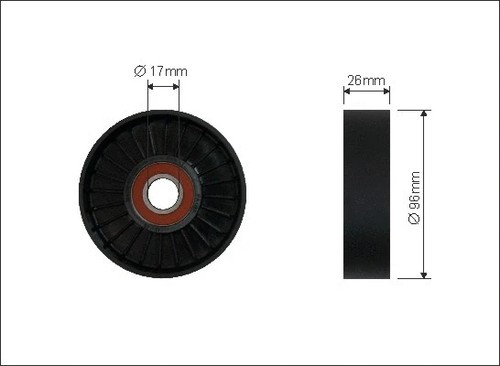 Tensioner pulley ribbed belt - tensioner,