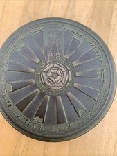 King Arthur and Knights of Round Table Bronze Effect Medieval Plaque. VGC.