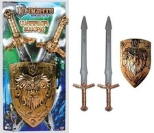 3PCS KNIGHTS AND WARRIORS SWORD & SHIELD PLAY SET  TOY  20" For 3+AGES