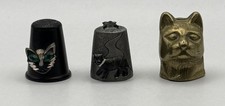 3 X Metal Cat Thimbles in
