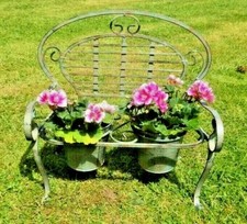Green Bench Planter Garden