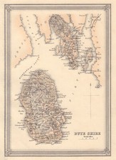Decorative antique county map