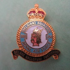 No 350 (Belgian)Squadron Royal Air Force British RAF/Military Lapel Badge/Brooch