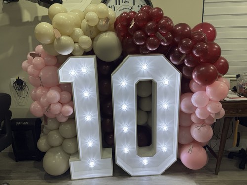 4ft light number hire - number,