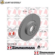 2x BRAKE DISCS 150.1298.20 FOR