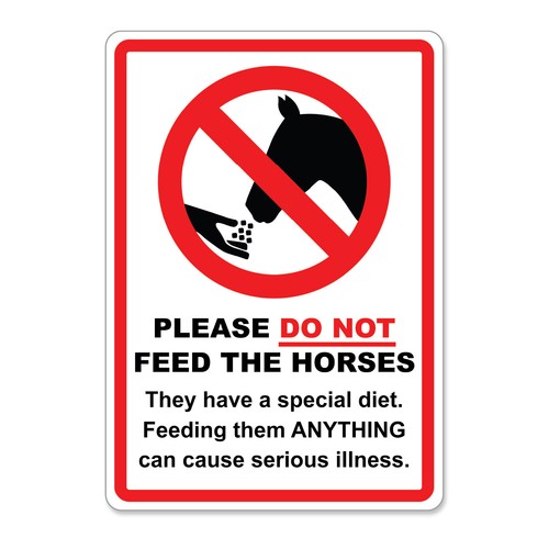 Please not feed - feed, horses