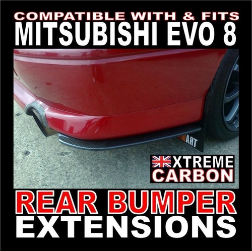 Carbon rear bumper extensions - carbon,