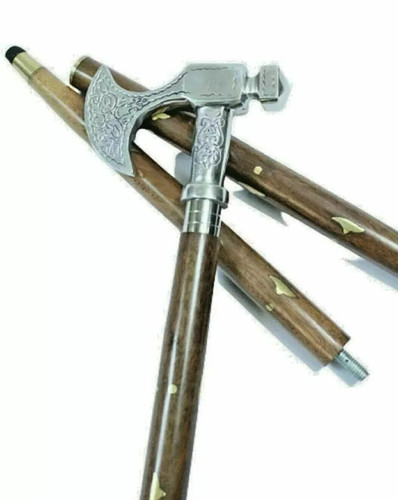 Victorian ice axe - head, handle