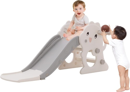 Toddler slide with basketball - with,