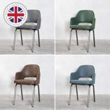 FAUX SUEDE DINING CHAIRS WITH