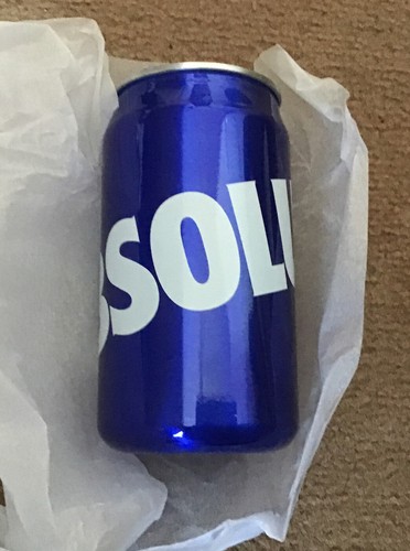 Absolut vodka steel can glass - absolut,