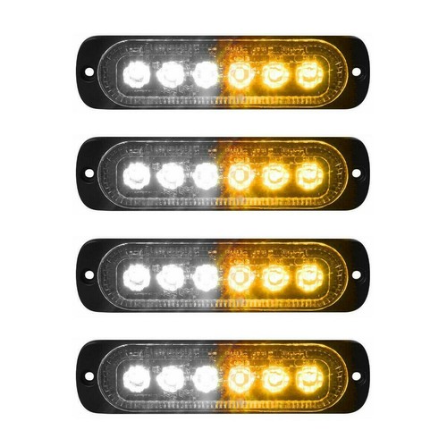 Led red amber car - 6-led,