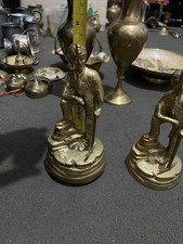 2x VINTAGE BRASS COAL MINER