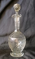 Antique Pall Mall Lady Hamilton Etched Pattern Decanter With Stopper 24cm Tall