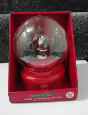 Winter Charm Father Christmas Trees Light up Musical Globe