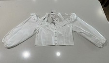 Zara White Ruffled