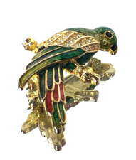 Vtg Monet Rhinestone Parrot