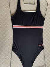 SPEEDO SWIMWEAR FEMALE SCULPTURE PREMIERE BLACK/PEACH U BACK UK SMALL FIT  34in