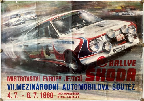 Original vintage poster rallye - original,