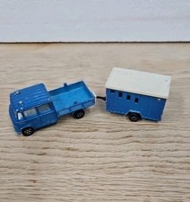 Majorette France -Mercedes Trax Publics + trailer / horsebox- Vintage 