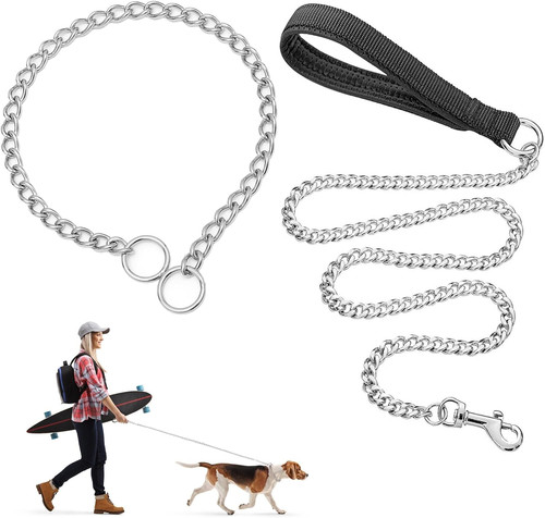 Metal dog chain collar - dog,