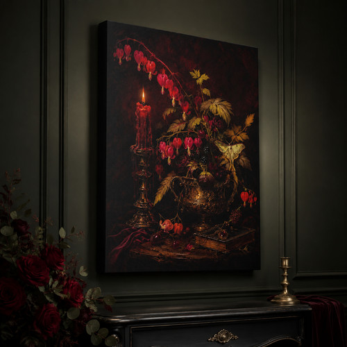Gothic bleeding heart canvas - heart,