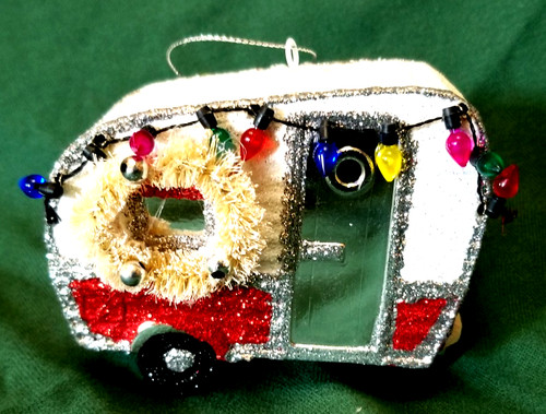 Snow covered camping trailer - snow,