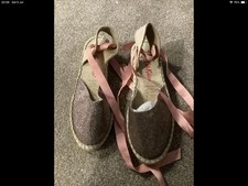 Cath Kidston Women's Sparkly Espadrille Wedges Size 4 BNWT