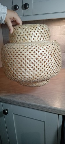 Large rattan lamp - , for