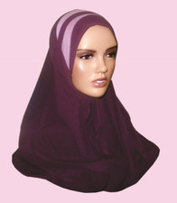 Pull on instant Fancy Lyra Hijab scarf Islamic Turkish Quality 1 Piece