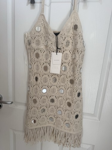 Zara crochet knit dress with - crochet,